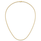 14K 18 inch 1mm Franco with Lobster Clasp Chain