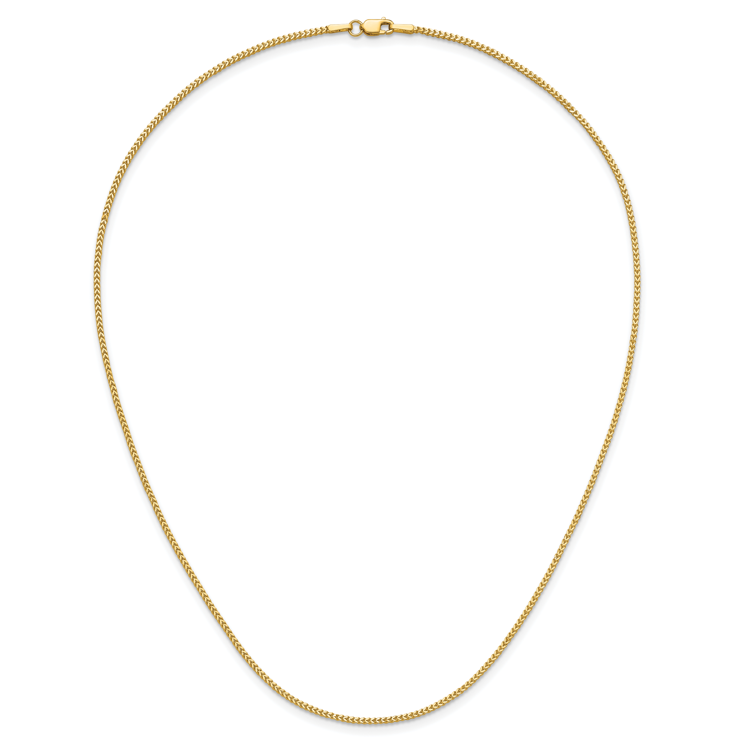 14K 18 inch 1mm Franco with Lobster Clasp Chain