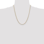 14K 22 inch 1mm Franco with Lobster Clasp Chain