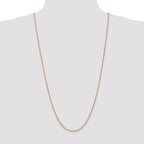 14K 30 inch 1mm Franco with Lobster Clasp Chain