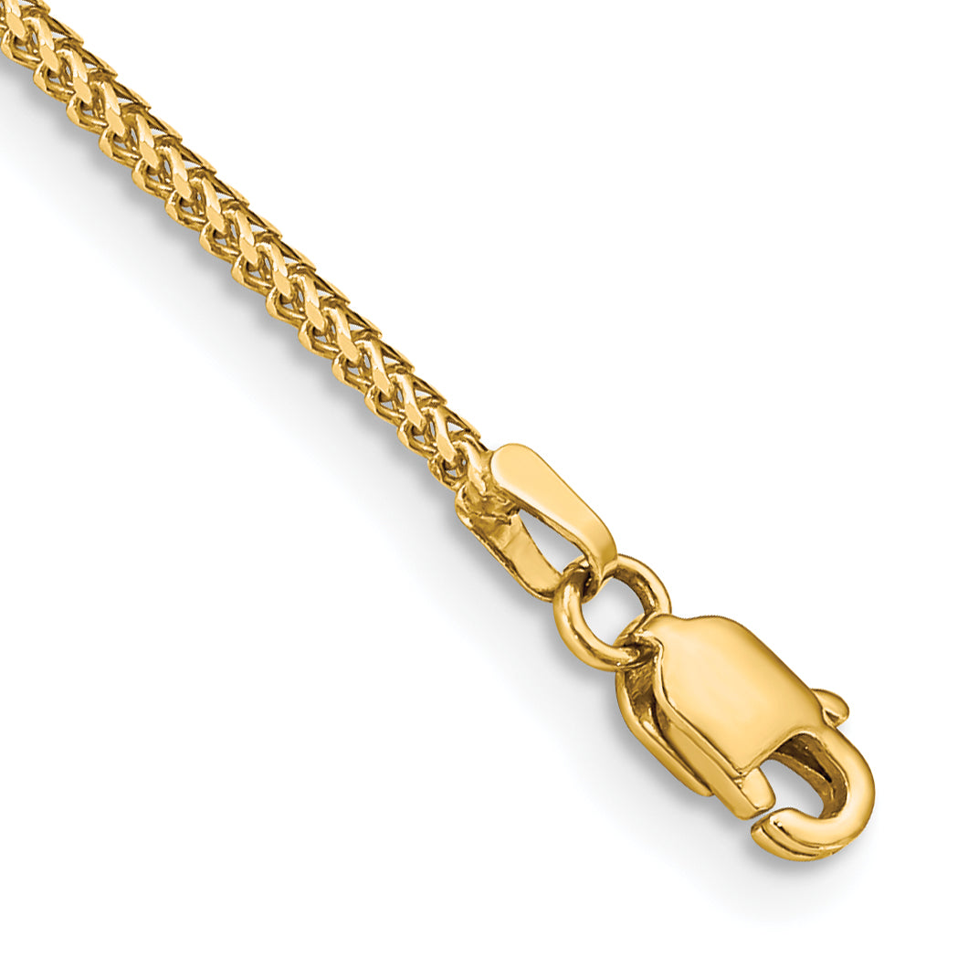 14K 7 inch 1mm Franco with Lobster Clasp Bracelet Main image
