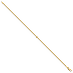 14K 8 inch 1mm Franco with Lobster Clasp Bracelet