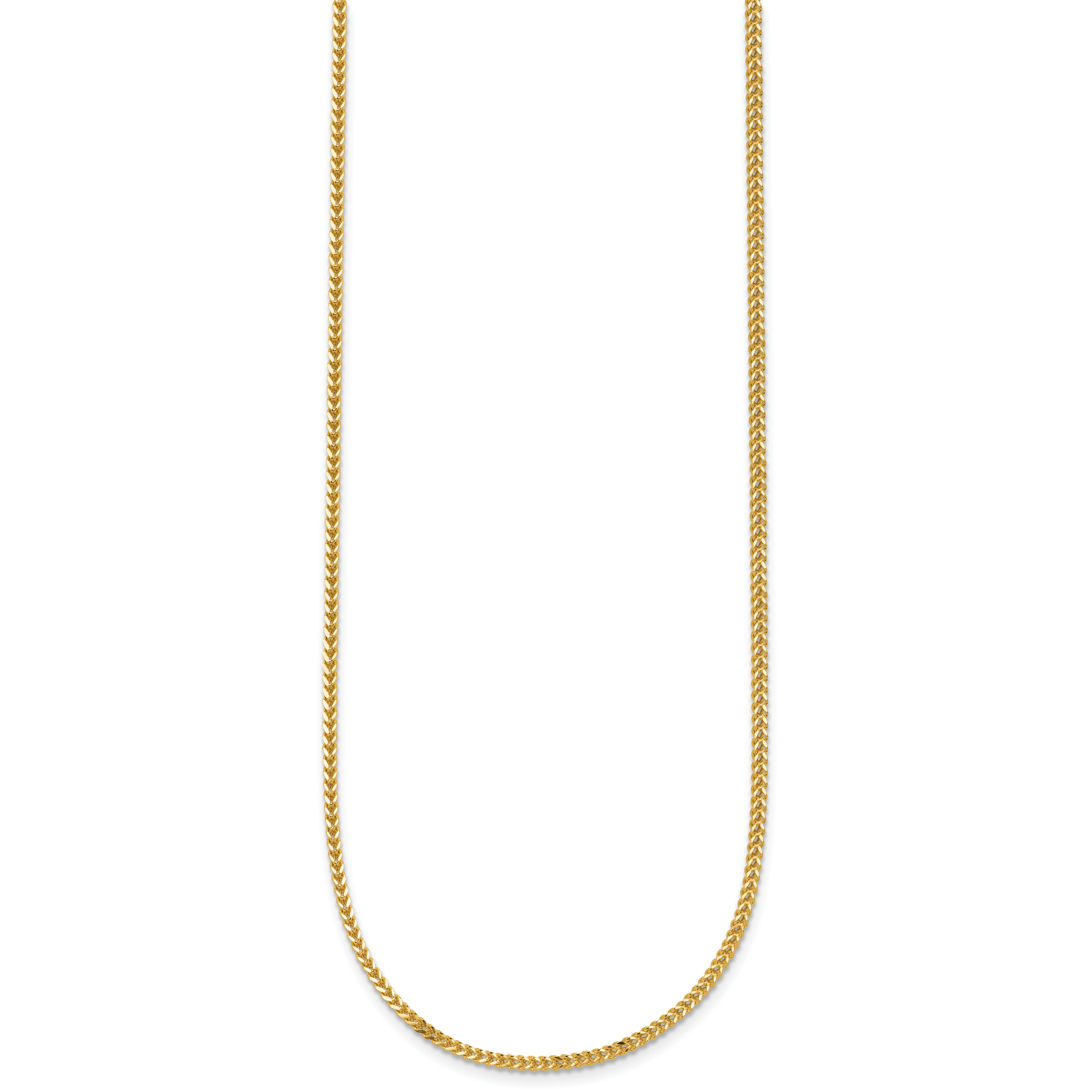 14K 30 inch 1.3mm Franco with Lobster Clasp Chain