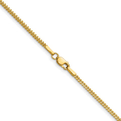 14K 30 inch 1.3mm Franco with Lobster Clasp Chain