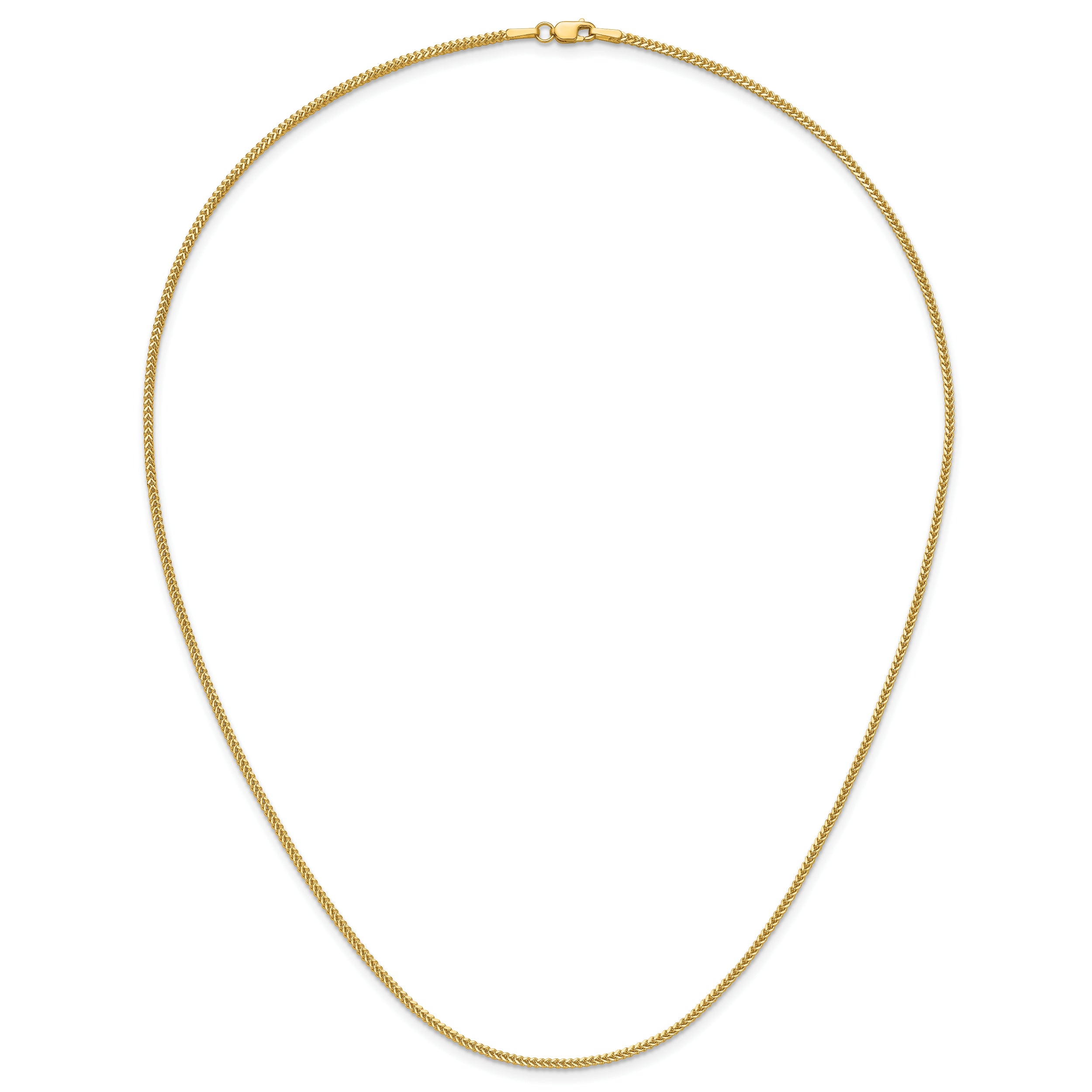 14K 20 inch 1.3mm Franco with Lobster Clasp Chain