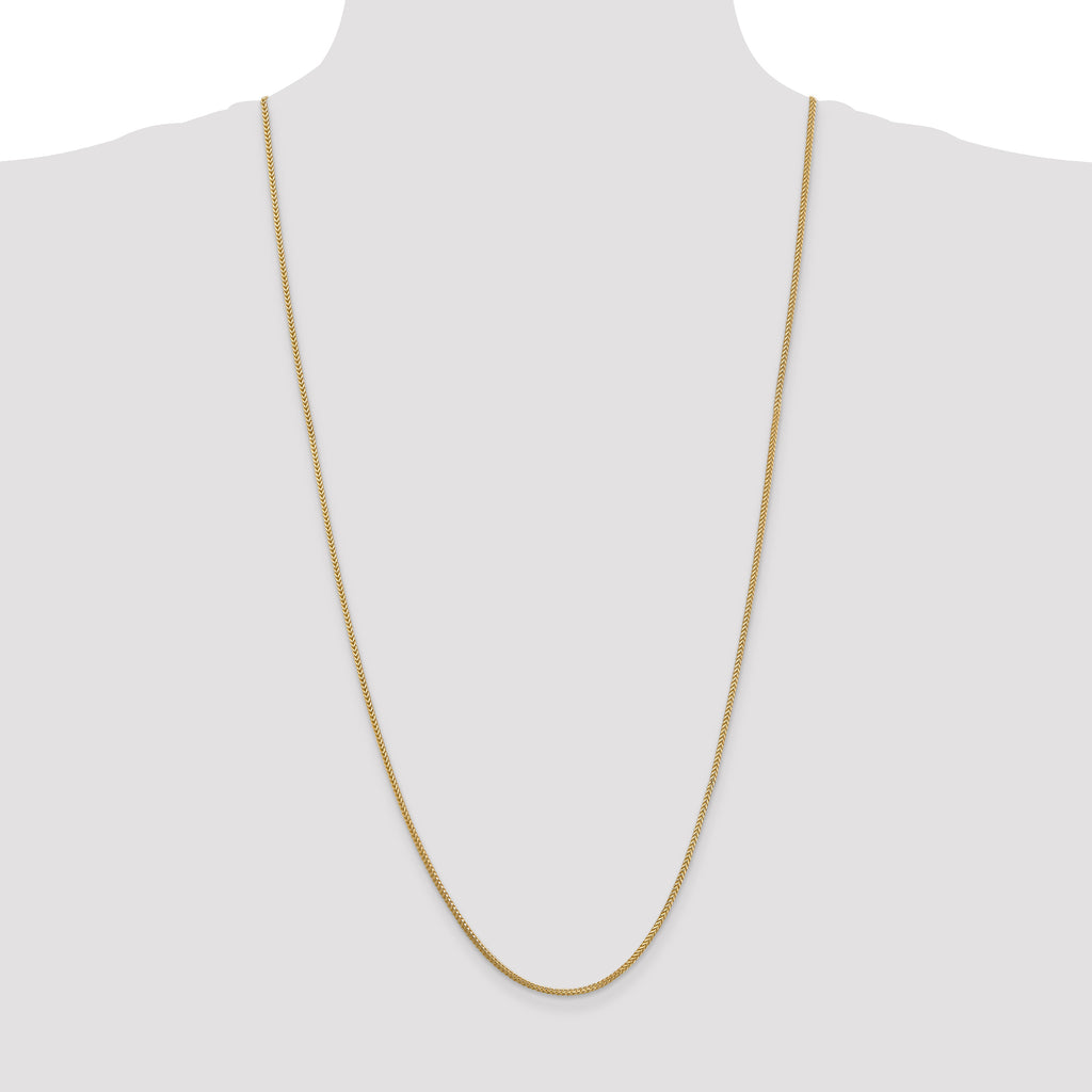 14K 30 inch 1.3mm Franco with Lobster Clasp Chain
