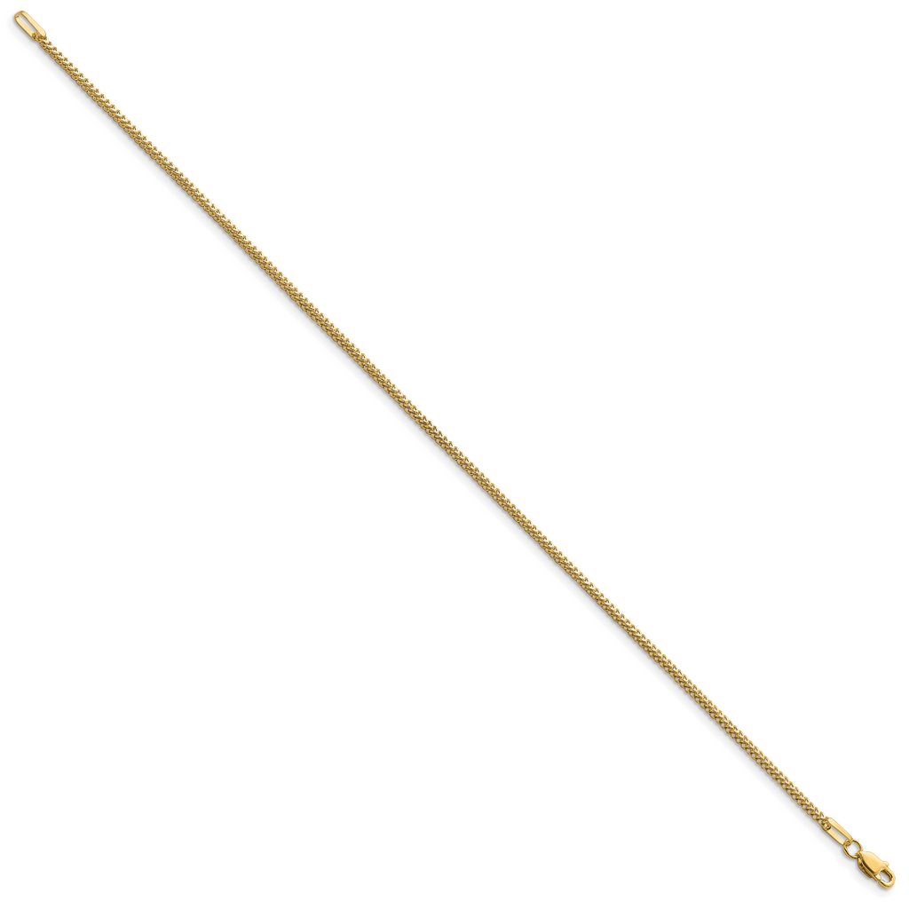 14K 7 inch 1.3mm Franco with Lobster Clasp Bracelet
