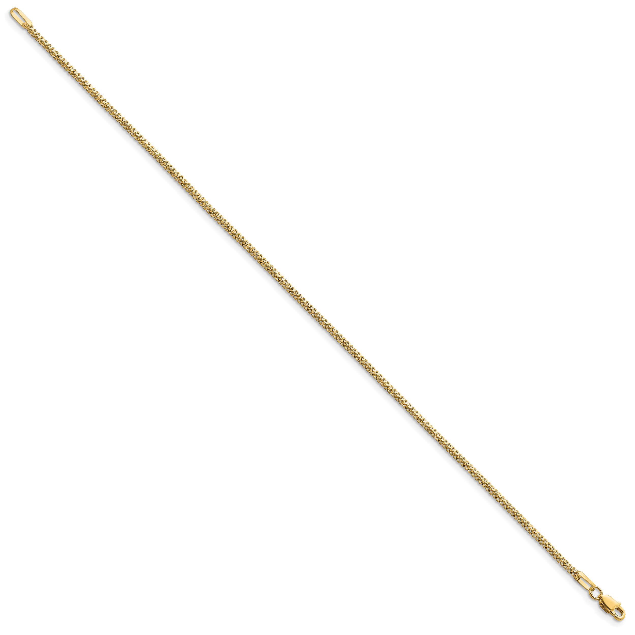 14K 7 inch 1.3mm Franco with Lobster Clasp Bracelet Secondary image