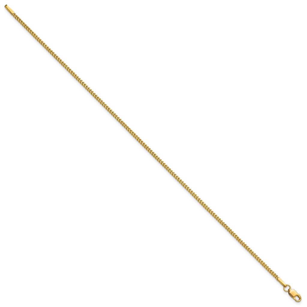 14K 8 inch 1.3mm Franco with Lobster Clasp Bracelet