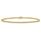 14K 8 inch 1.3mm Franco with Lobster Clasp Bracelet