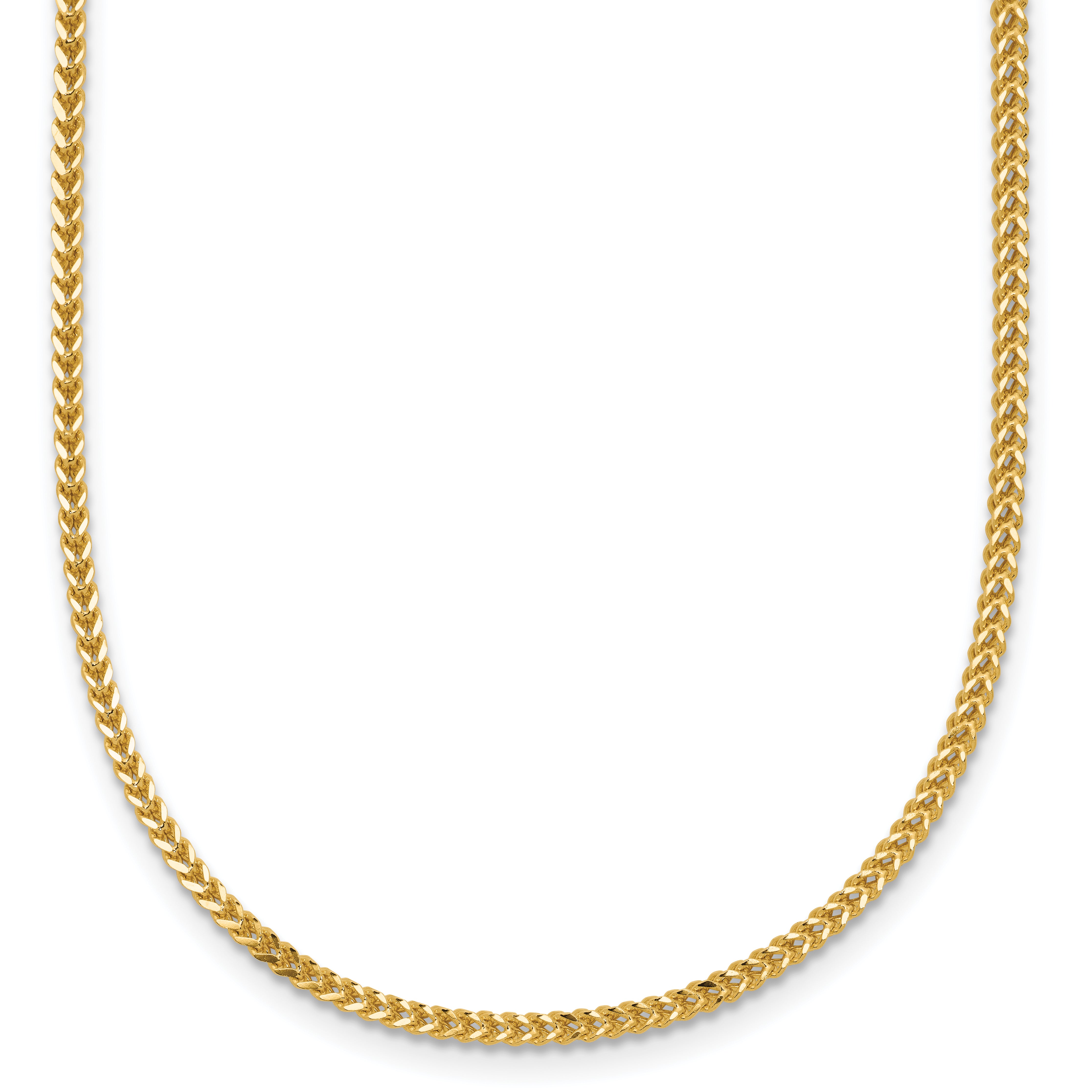 14K 30 inch 1.3mm Franco with Lobster Clasp Chain