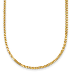 14K 30 inch 1.3mm Franco with Lobster Clasp Chain