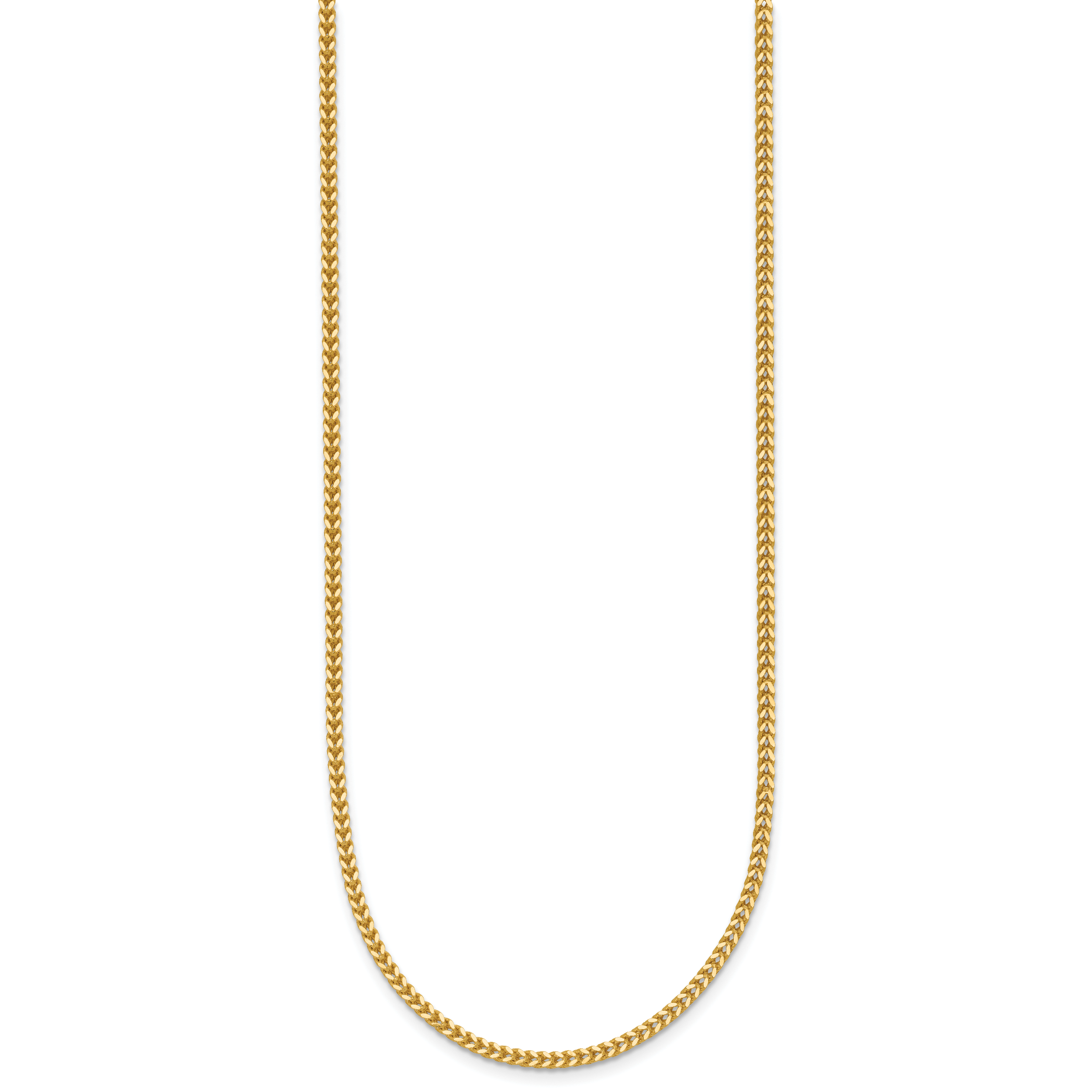 14K Yellow Gold Solid Franco Chain Necklace 1.4mm Secondary image