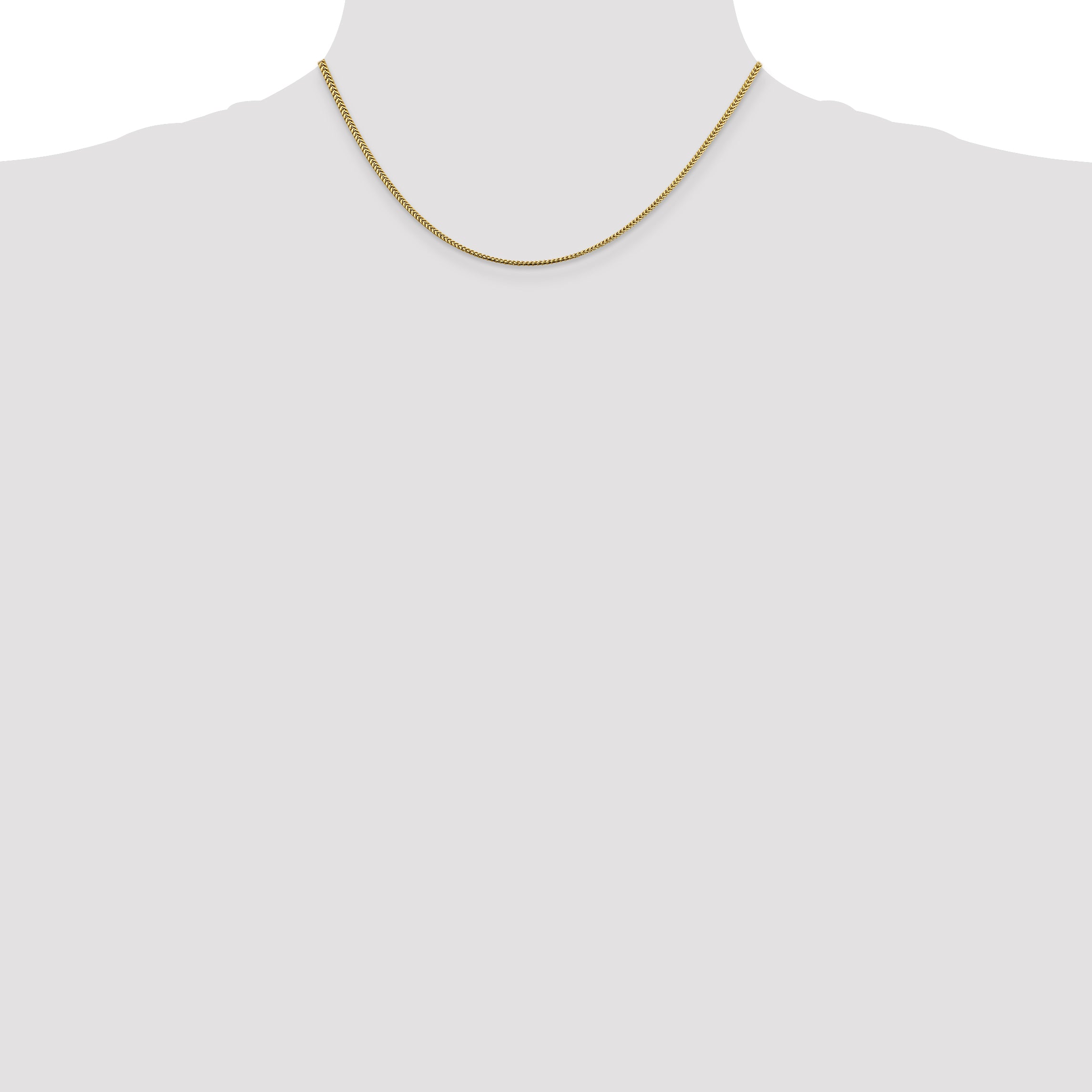14K 16 inch 1.4mm Franco with Lobster Clasp Chain