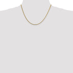 14K Yellow Gold Solid Franco Chain Necklace 1.4mm