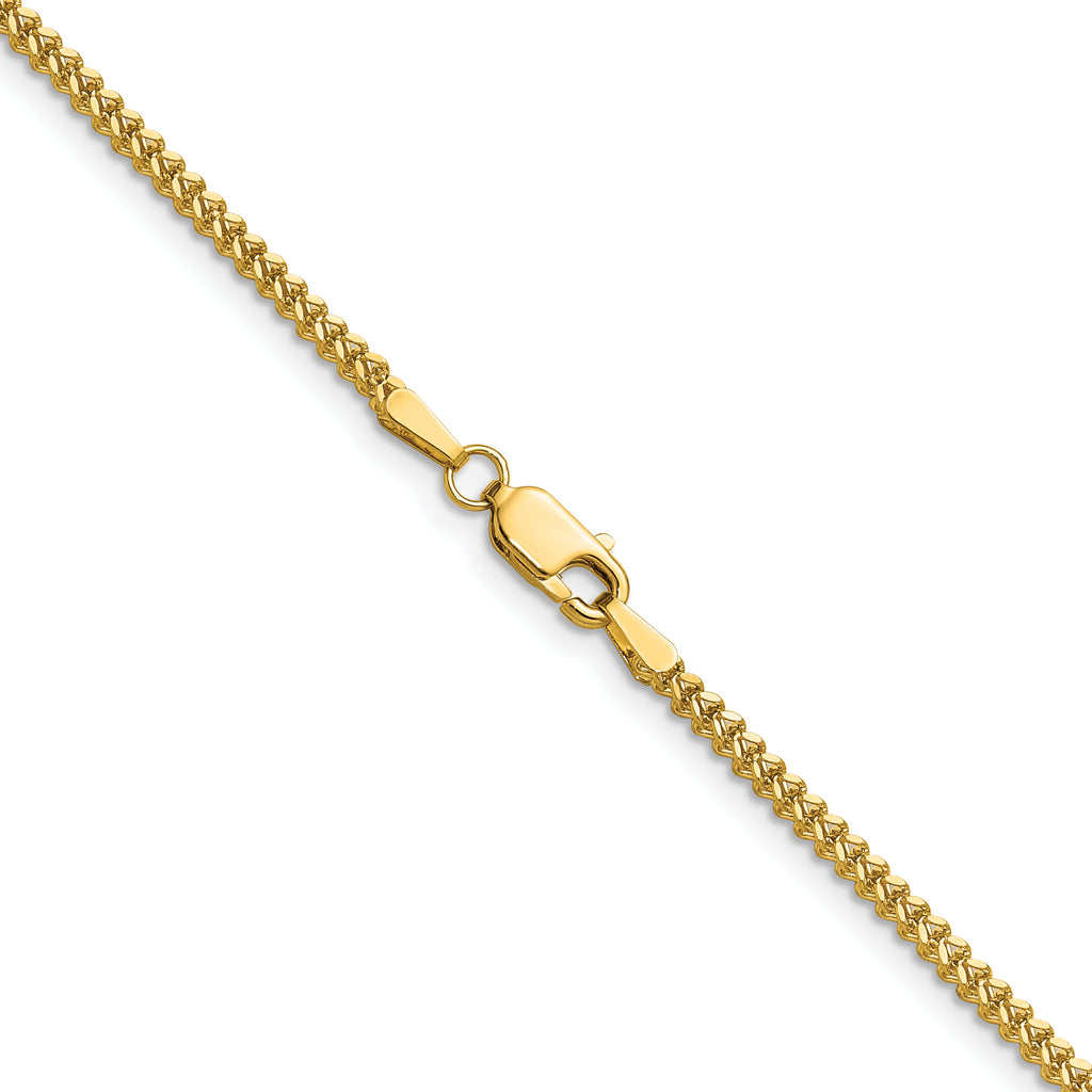 14K 30 inch 1.5mm Franco with Lobster Clasp Chain