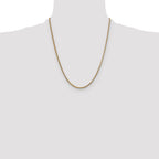 14K 22 inch 1.5mm Franco with Lobster Clasp Chain