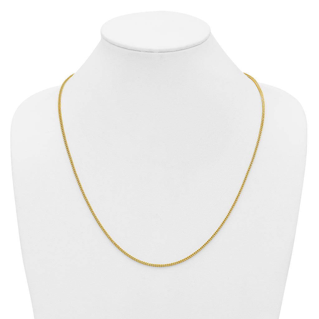 14K 24 inch 1.5mm Franco with Lobster Clasp Chain