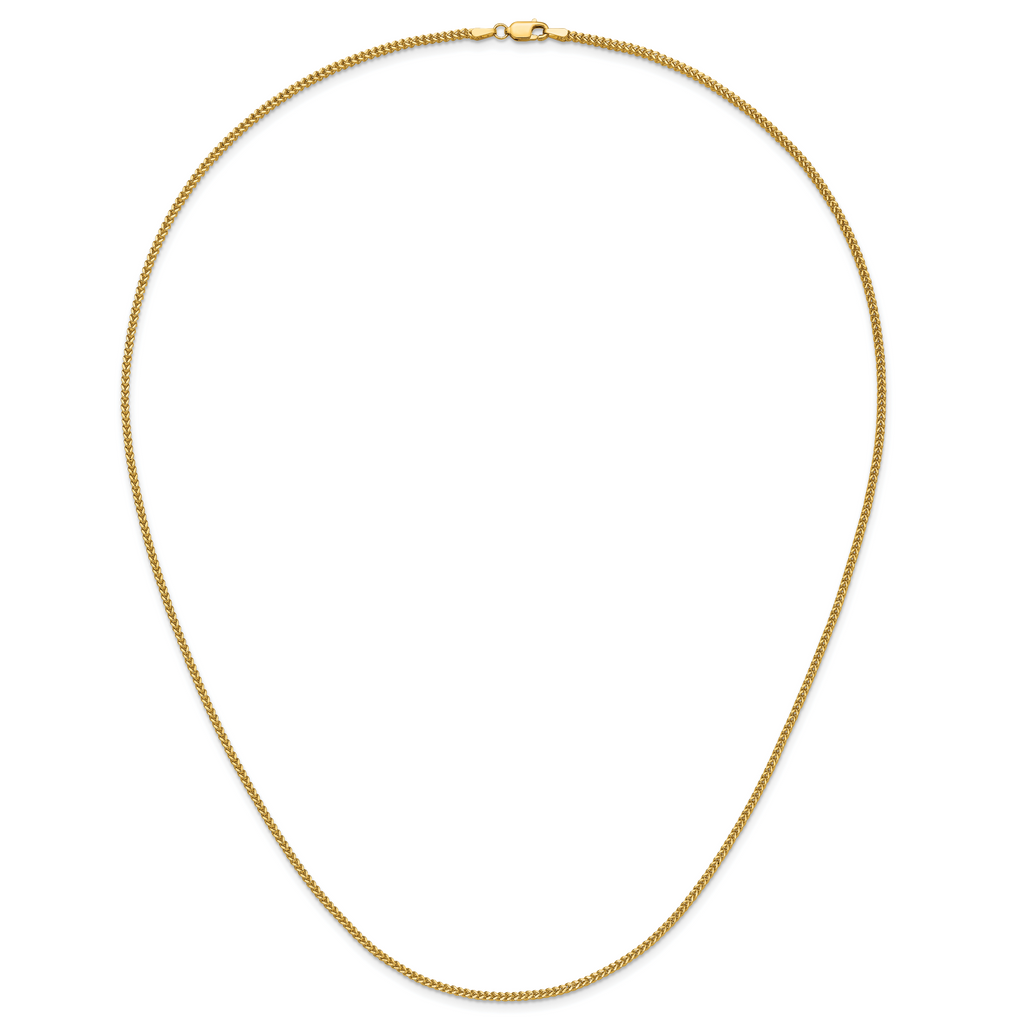 14K 24 inch 1.5mm Franco with Lobster Clasp Chain