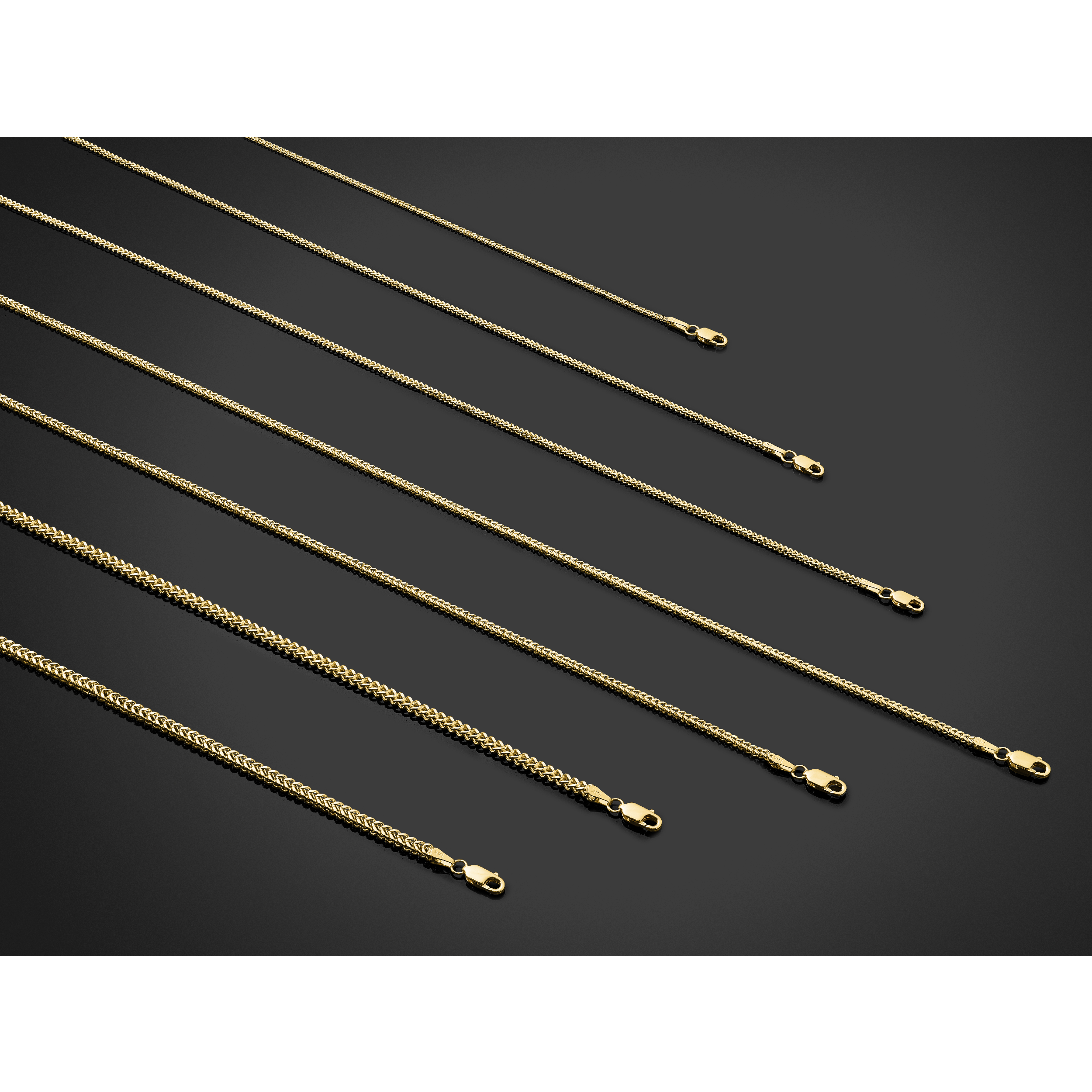 14K 24 inch 1.5mm Franco with Lobster Clasp Chain