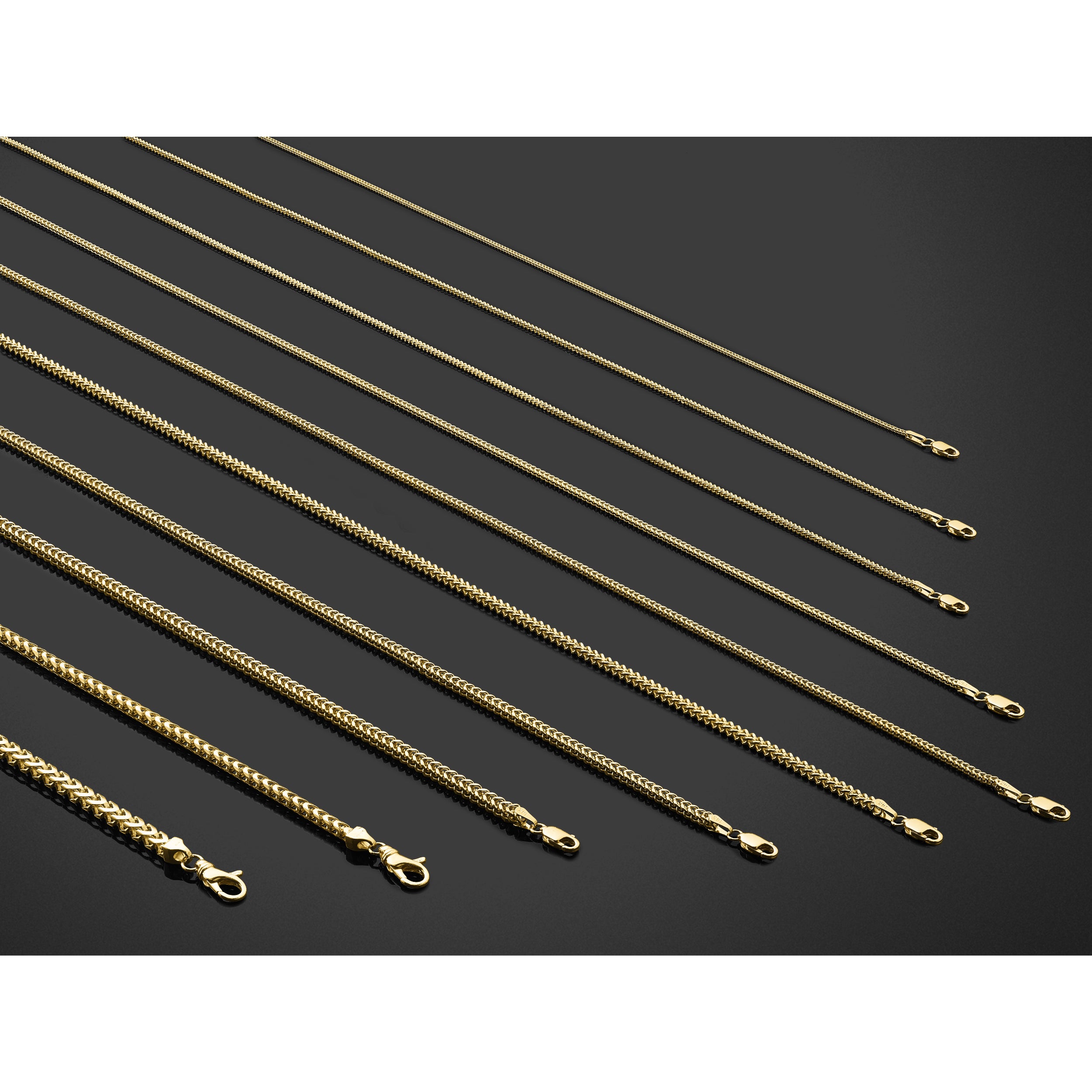 14K 30 inch 2.3mm Franco with Lobster Clasp Chain