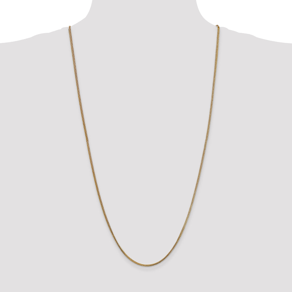 14K 30 inch 1.5mm Franco with Lobster Clasp Chain