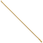14K 7 inch 1.5mm Franco with Lobster Clasp Bracelet