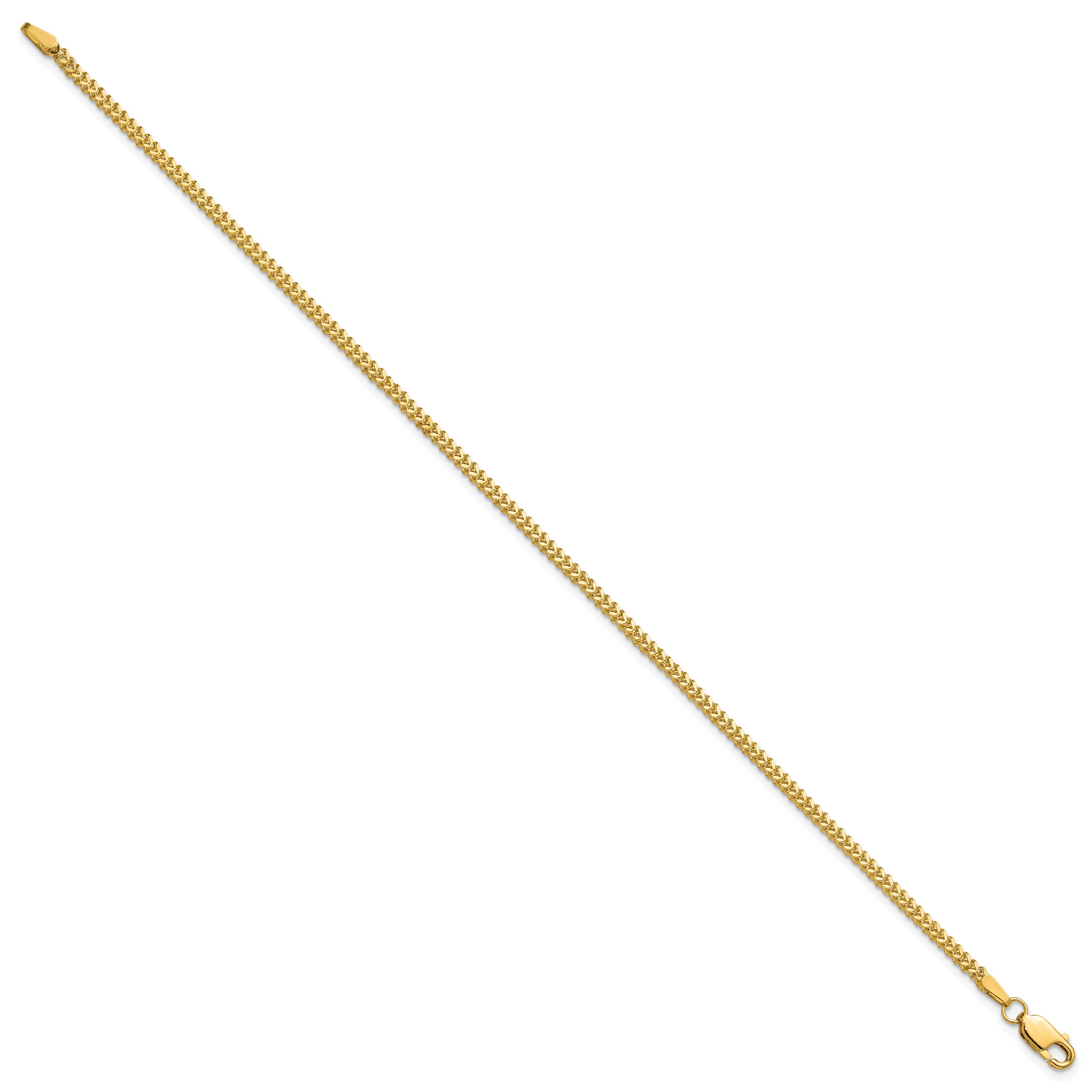 14K 8 inch 1.5mm Franco with Lobster Clasp Bracelet