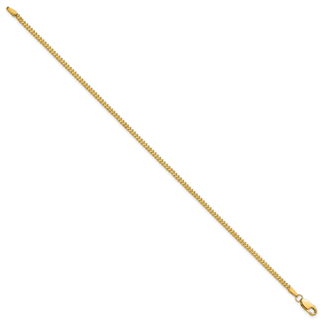 14K 8 inch 1.5mm Franco with Lobster Clasp Bracelet