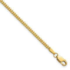14K 8 inch 1.5mm Franco with Lobster Clasp Bracelet