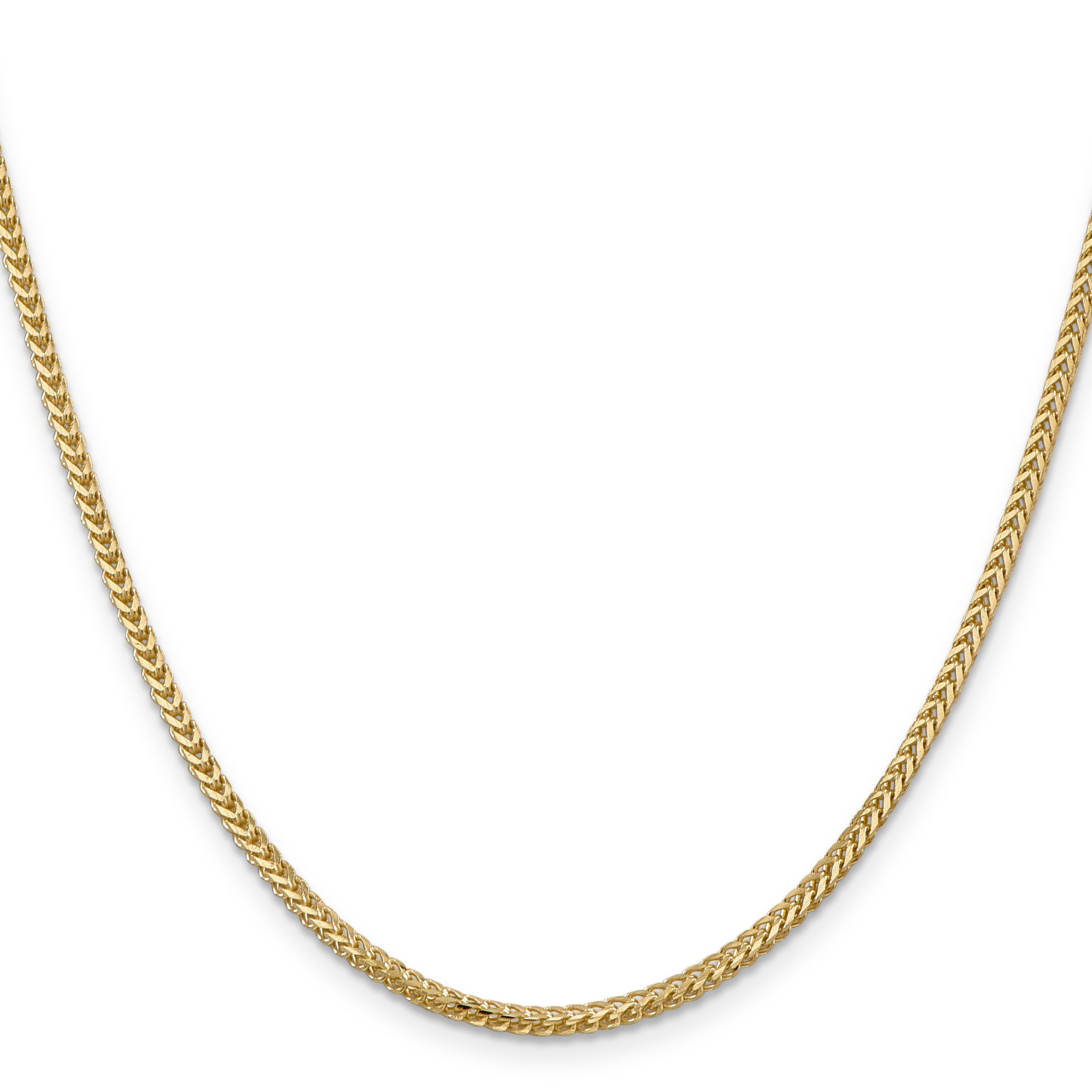 14K 30 inch 2mm Franco with Lobster Clasp Chain