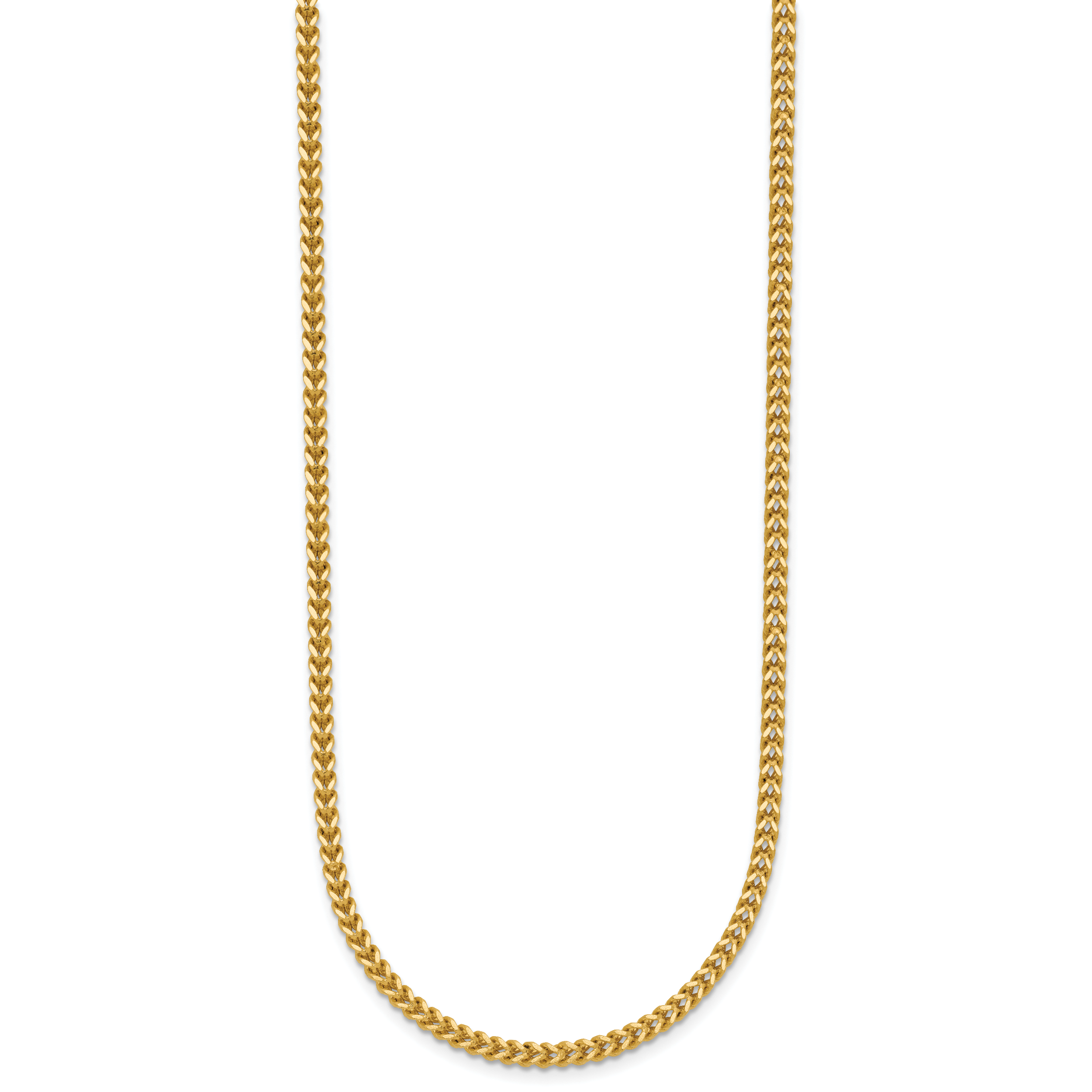 14K Yellow Gold Solid Franco Chain Necklace 2mm Secondary image