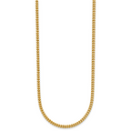 14K Yellow Gold Solid Franco Chain Necklace 2mm