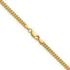 14K Yellow Gold Solid Franco Chain Necklace 2mm