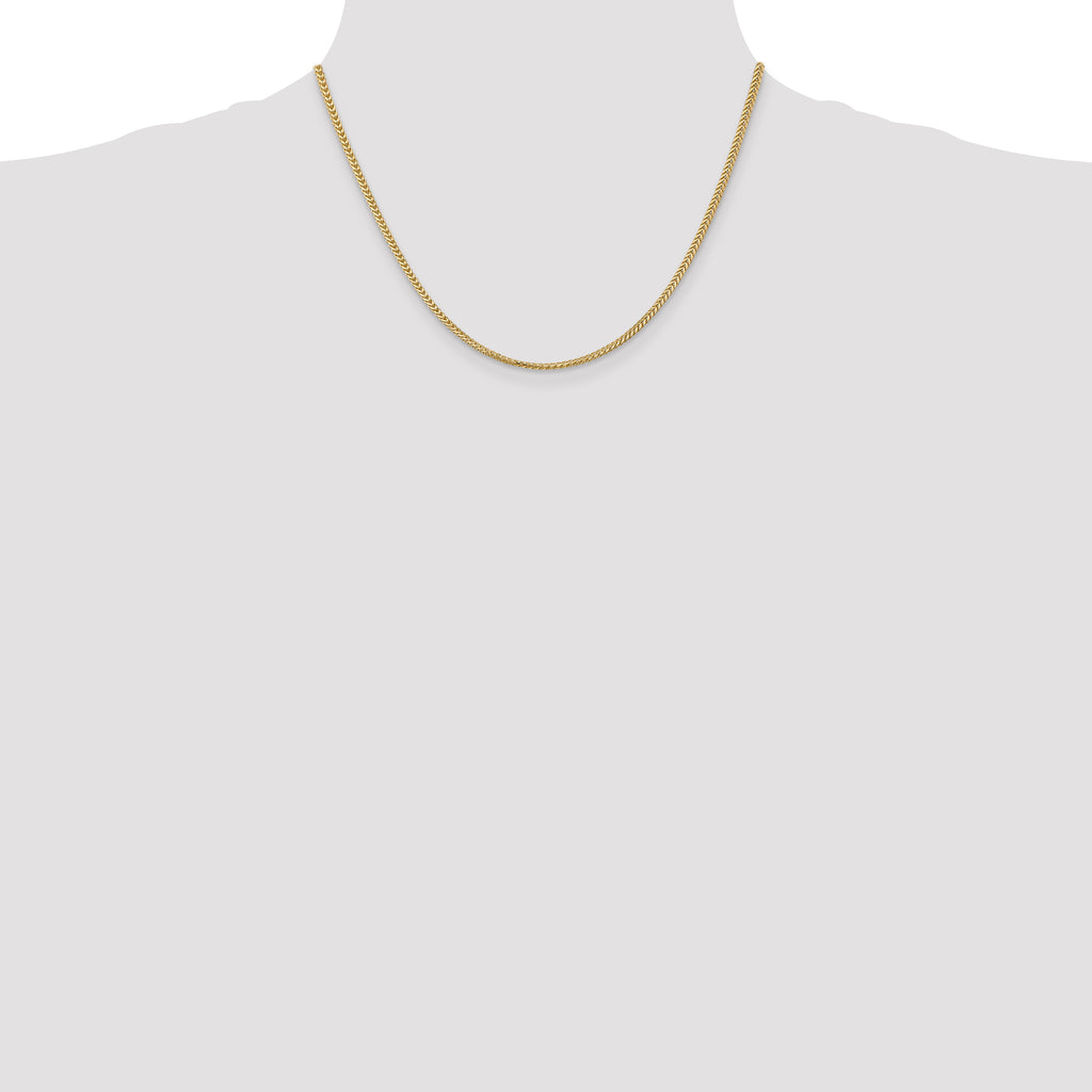 14K 2mm Franco with Lobster Clasp Chain