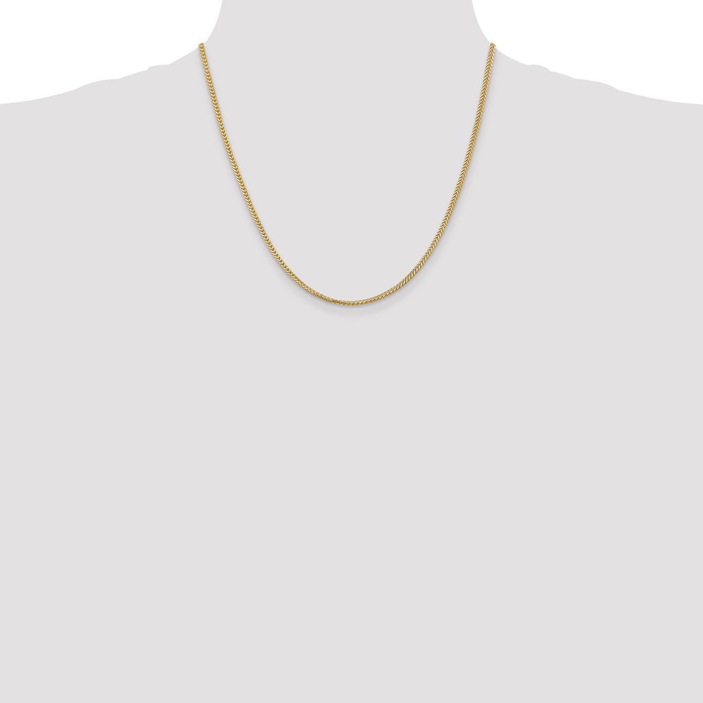 14K 2mm Franco with Lobster Clasp Chain