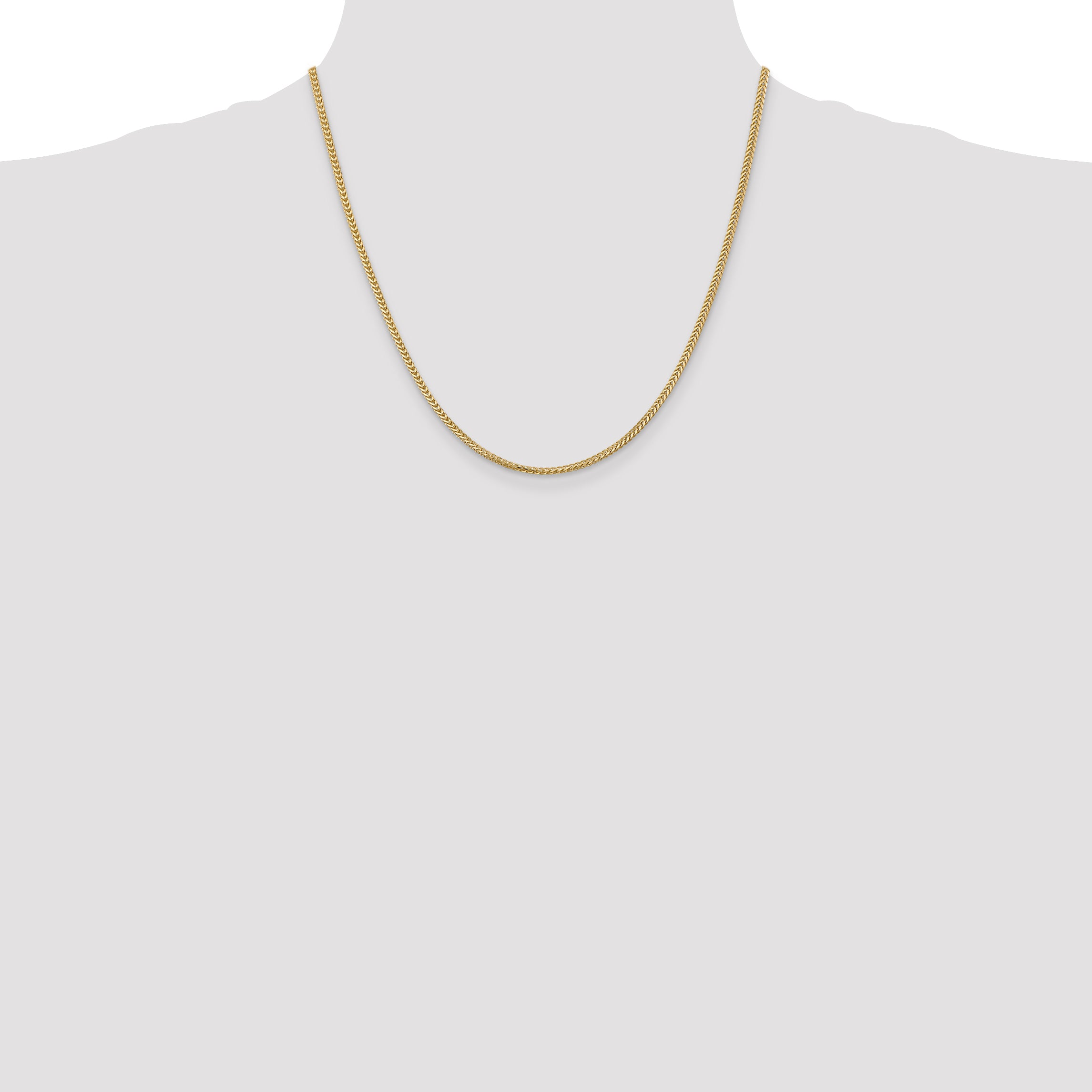 14K 2mm Franco with Lobster Clasp Chain