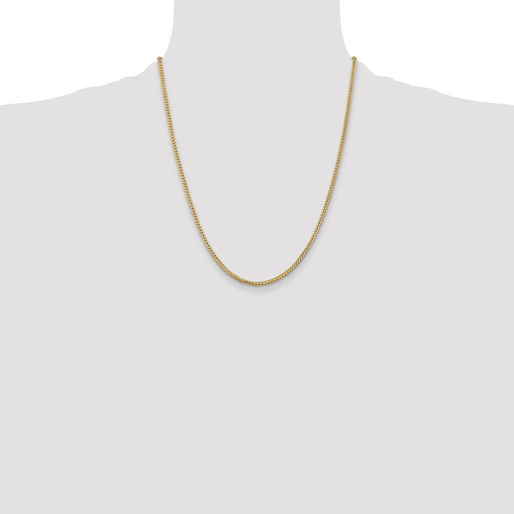 14K 2mm Franco with Lobster Clasp Chain
