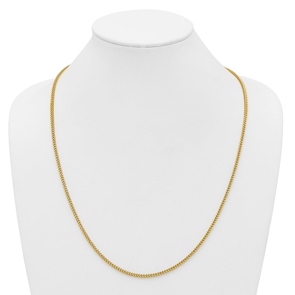 14K 2mm Franco with Lobster Clasp Chain
