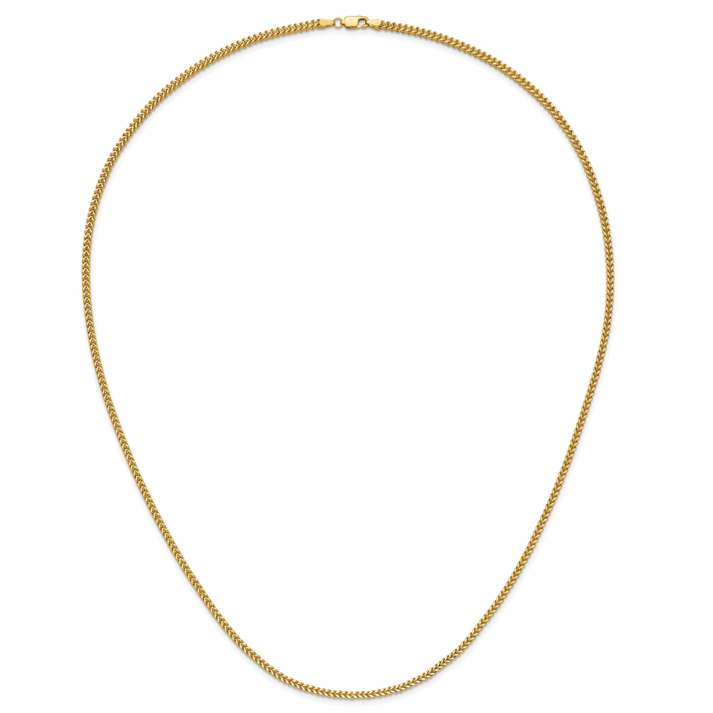 14K 26 inch 2mm Franco with Lobster Clasp Chain