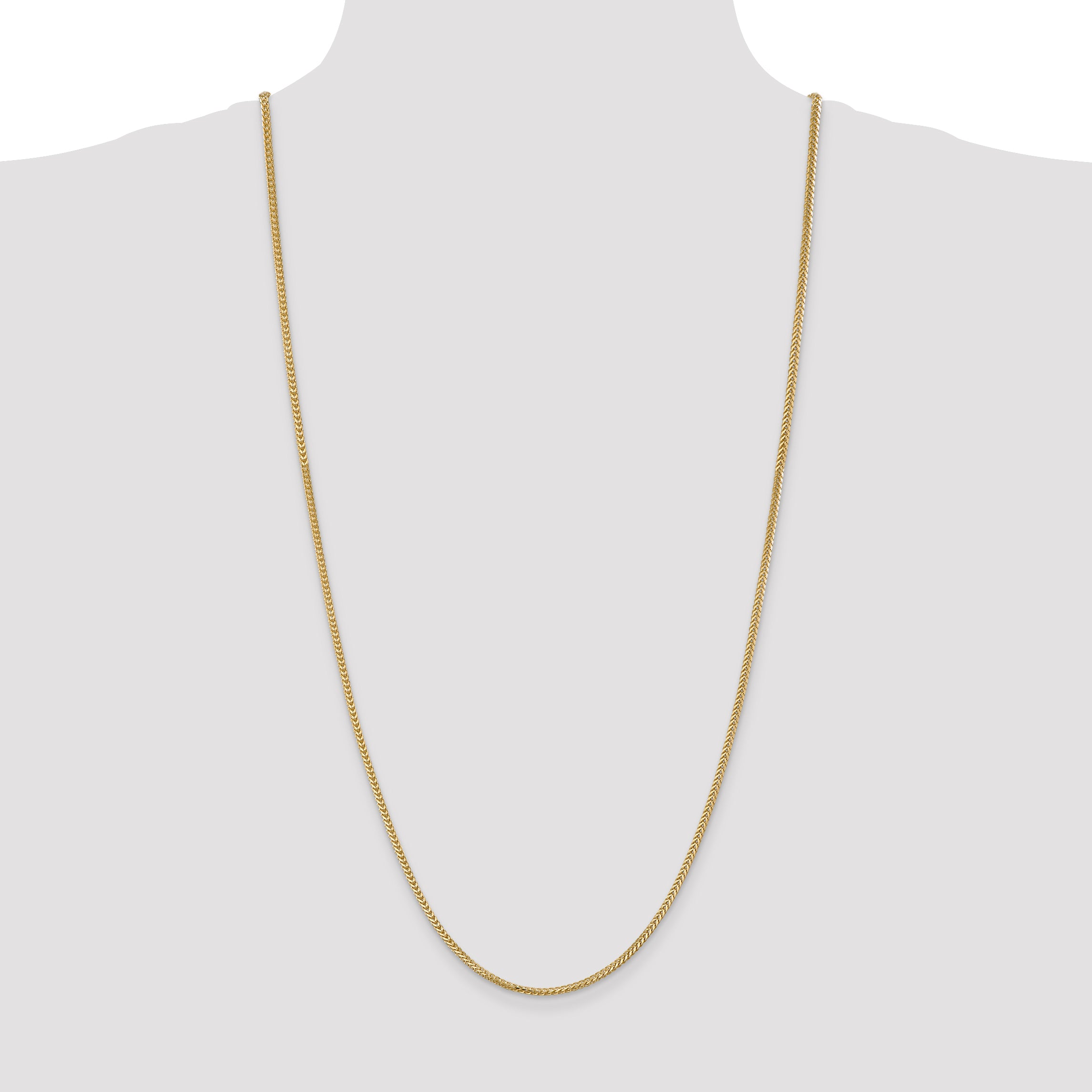 14K 30 inch 2mm Franco with Lobster Clasp Chain