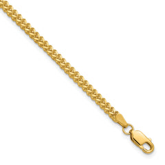14K 8 inch 2mm Franco with Lobster Clasp Bracelet