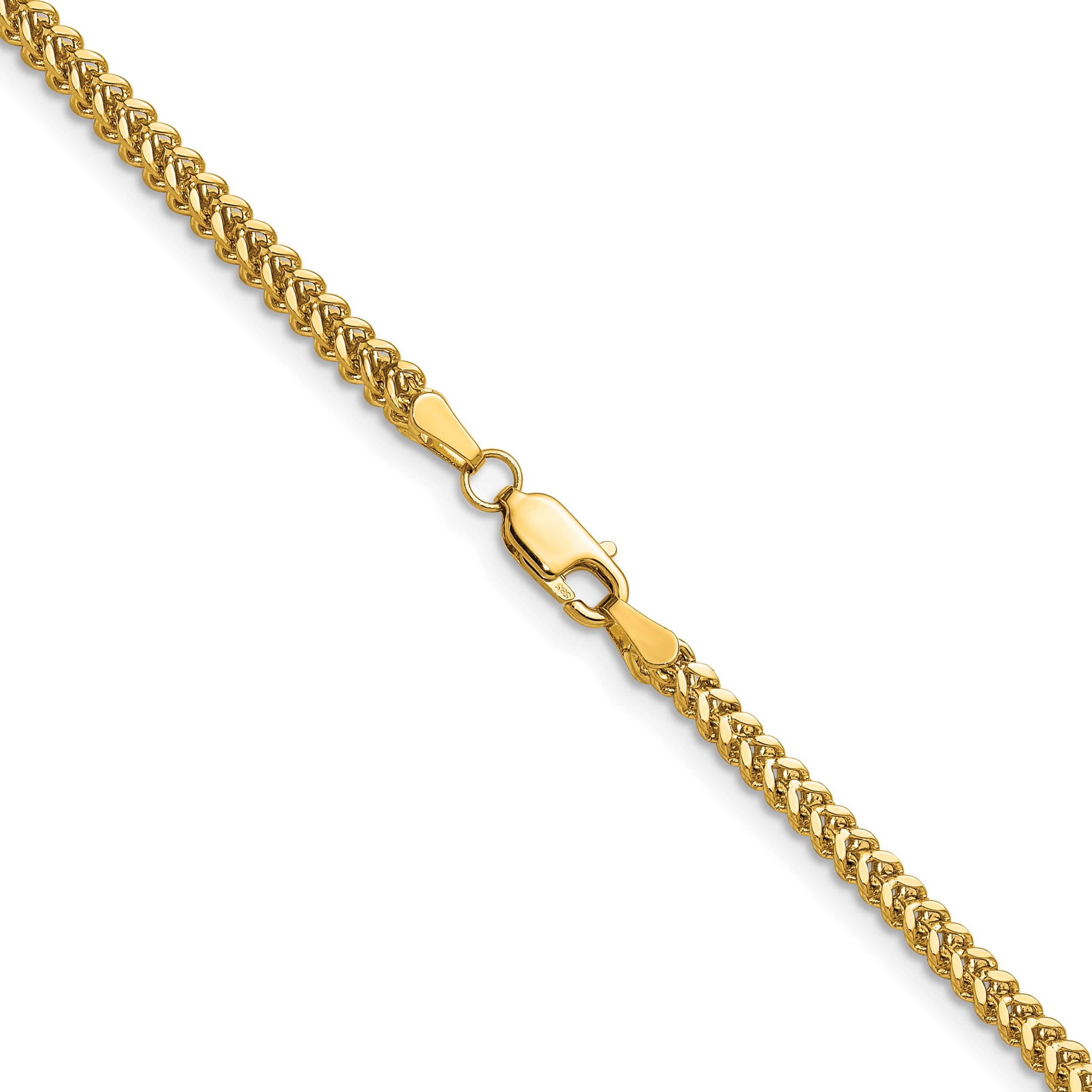 14K 30 inch 2.3mm Franco with Lobster Clasp Chain
