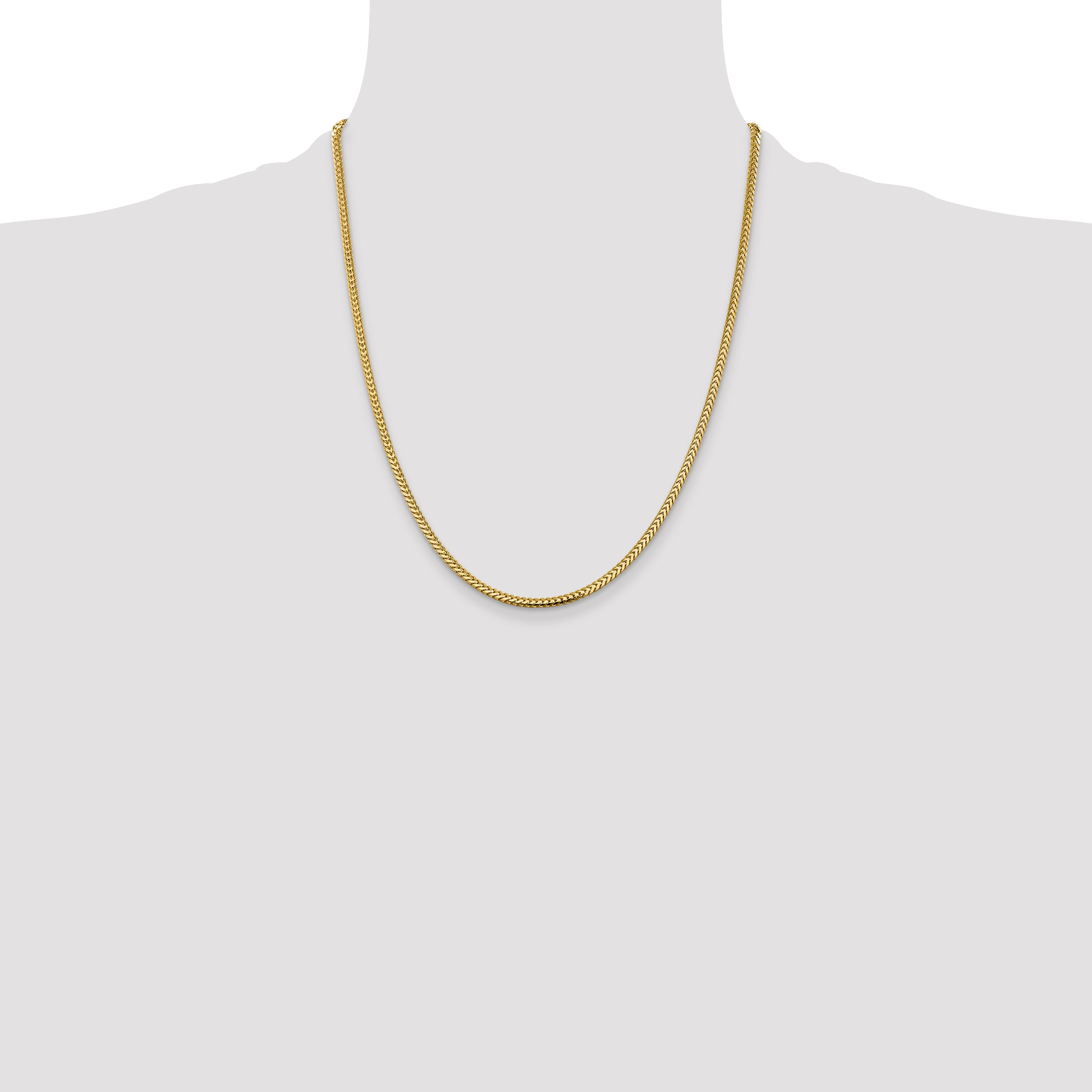14K 22 inch 2.3mm Franco with Lobster Clasp Chain