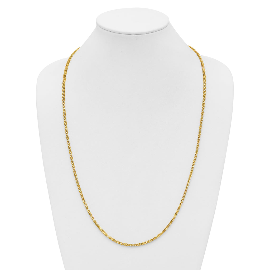 14K 30 inch 2.3mm Franco with Lobster Clasp Chain