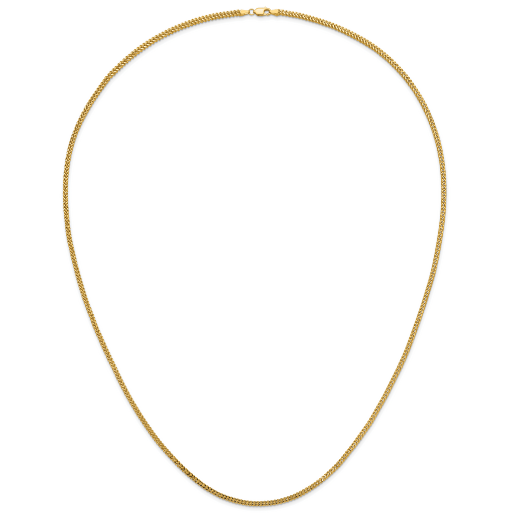 14K 30 inch 2.3mm Franco with Lobster Clasp Chain