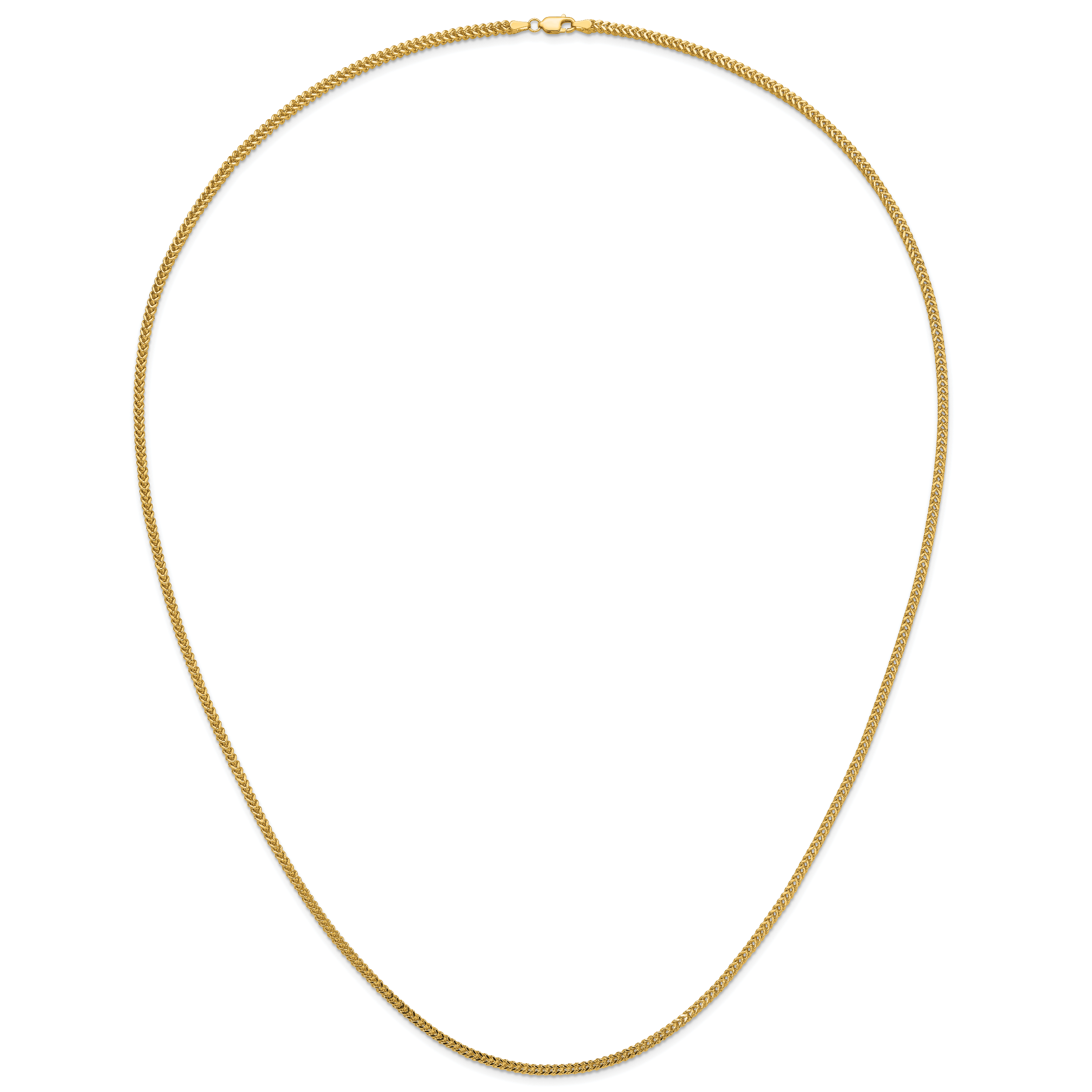 14K 30 inch 2.3mm Franco with Lobster Clasp Chain