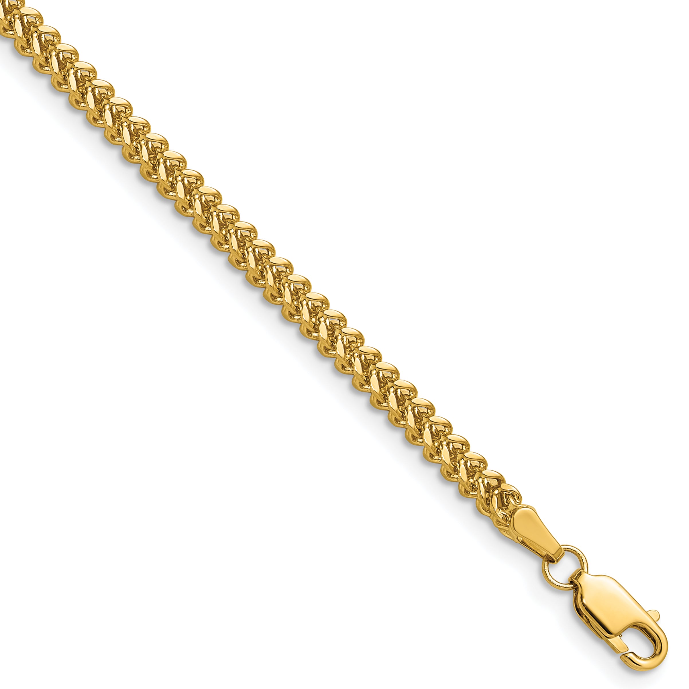 14K 30 inch 2.3mm Franco with Lobster Clasp Chain