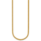 14K Yellow Gold Solid Franco Chain Necklace 2.5mm