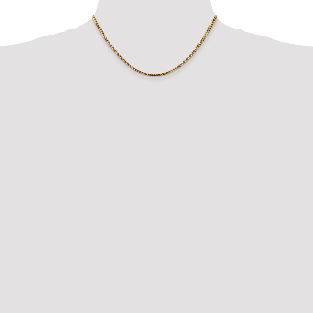 14K 2.5mm Franco with Lobster Clasp Chain